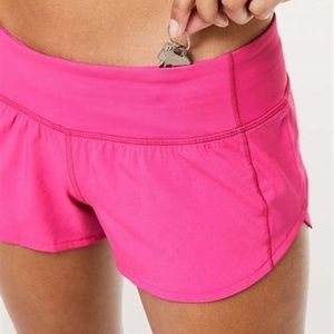 Lululemon sonic pink speed up shorts